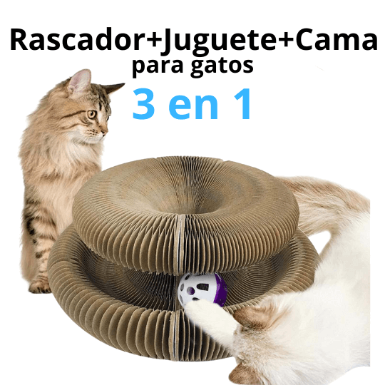 TABLERO MAGICO HAPPYCAT PARA GATOS 3 EN 1 (ESTRUCTURA+PELOTA)
