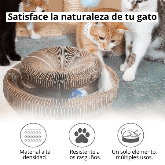 TABLERO MAGICO HAPPYCAT PARA GATOS 3 EN 1 (ESTRUCTURA+PELOTA)